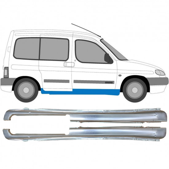 PEUGEOT PARTNER 1996- 5 TÜR SCHWELLER REPARATURBLECH / SATZ