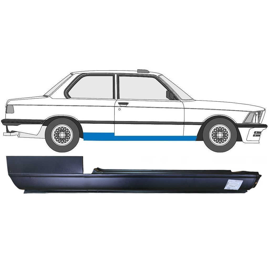 BMW 3 E21 1975-1984 2 TÜR VOLL SCHWELLER REPARATURBLECH / PAAR