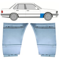 Reparaturblech Kotflügel vorne für BMW 3 E30 1982-1994 / Links+Rechts / COMBI / SEDAN / Satz 11483