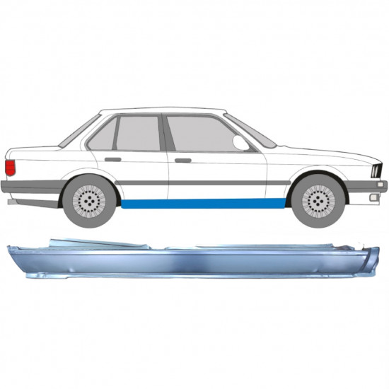 BMW 3 E30 1982-1994 4 TÜR VOLL SCHWELLER REPARATURBLECH / RECHTS