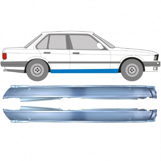 BMW 3 E30 1982-1993 4 TÜR VOLL SCHWELLER REPARATURBLECH / PAAR