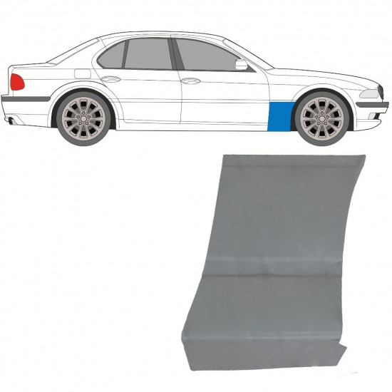 BMW 7 E38 1994-2001 VORNE KOTFLÜGEL REPARATURBLECH / RECHTS