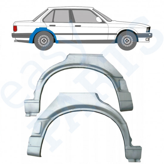 BMW 3 E30 1987-1994 4 TÜR RADLAUF REPARATURBLECH / SATZ