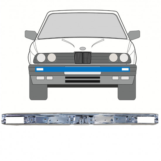 BMW 3 E30 1982-1987 VORNE STOSSSTANGE CHROME