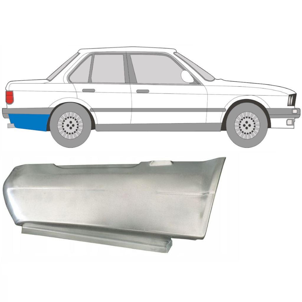 BMW 3 E30 1982-1987 2/4 TÜR HINTEN KOTFLÜGEL REPARATURBLECH / PAAR