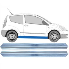 Reparaturblech Schweller für Citroen C2 2003-2009 / Links = Rechts (symmetrisch) / Satz 9493