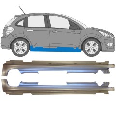 Voll schweller für Citroen C3 2009-2016 / Links+Rechts / Satz 14637
