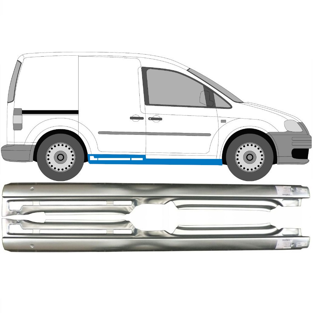 VW CADDY III 2004-2015 4 TÜR SCHWELLER REPARATURBLECH / SATZ