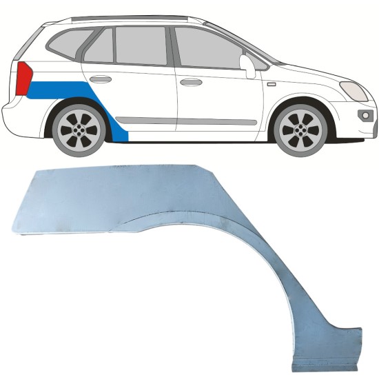 Reparaturblech Kotflügel hinten für Kia Carens 2006-2013 / Rechts 16815