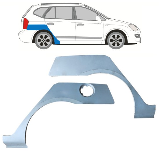 Reparaturblech Kotflügel hinten für Kia Carens 2006-2013 / Links+Rechts / Satz 16817