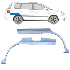 Reparaturblech Kotflügel hinten für Kia Carens 1999-2006 / Links+Rechts / Satz 9281