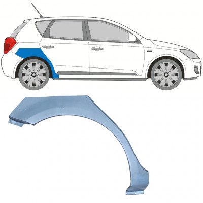 KIA CEED 2006-2012 RADLAUF REPARATURBLECH / RECHTS