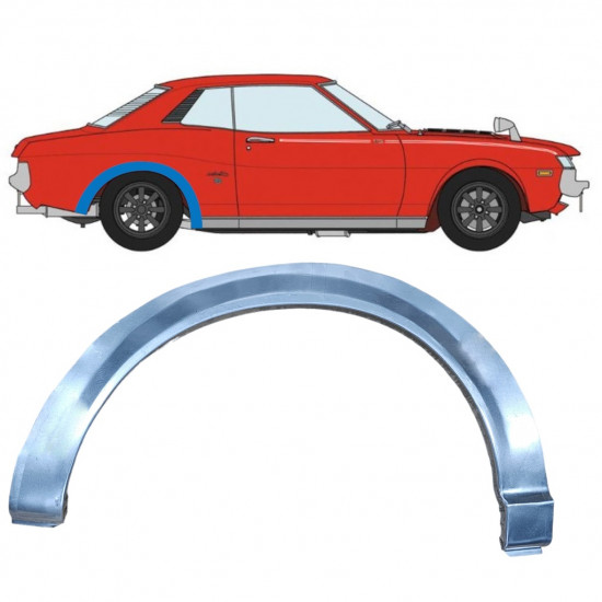 TOYOTA CELICA 1971-1978 RADLAUF REPARATURBLECH / RECHTS