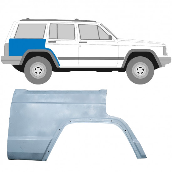 JEEP CHEROKEE XJ 1984-2001 HINTEN KOTFLÜGEL REPARATURBLECH / RECHTS