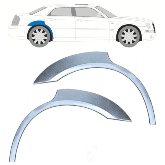 Reparaturblech Kotflügel hinten für Chrysler 300C 2004-2011 / Links+Rechts / Satz 17207