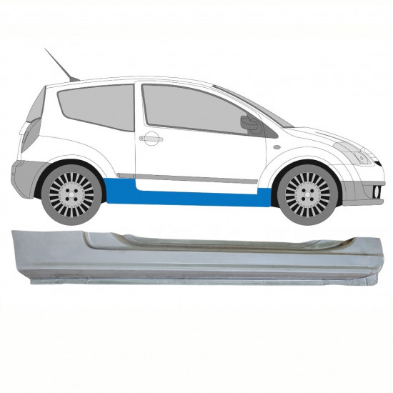 CITROEN C2 2003-2009 SCHWELLER REPARATURBLECH / EINFACHE VERSION / RECHTS