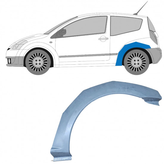 CITROEN C2 2003-2009 RADLAUF REPARATURBLECH / LINKS