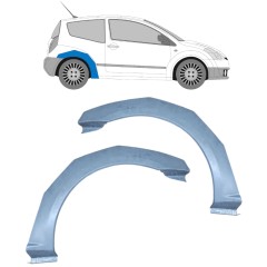 Reparaturblech Kotflügel hinten für Citroen C2 2003-2009 / Links+Rechts / Satz 11385