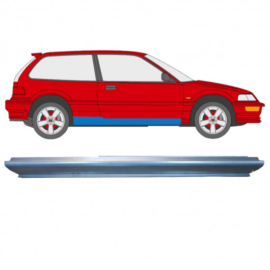 HONDA CIVIC 1987-1991 3 TÜR SCHWELLER REPARATURBLECH / RECHTS