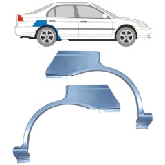 Reparaturblech Kotflügel hinten für Honda Civic 2001-2005 / Links+Rechts / Satz 11527