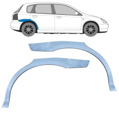 Reparaturblech Kotflügel hinten für Honda Civic 2001-2005 / Links+Rechts / Satz 9224