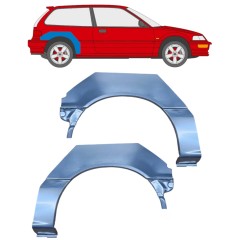 Reparaturblech Kotflügel hinten für Honda Civic 1987-1991 / Links+Rechts / Satz 10612