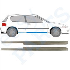 Reparaturblech Schweller für Honda Civic 1991-1995 / Links+Rechts / Satz 10692