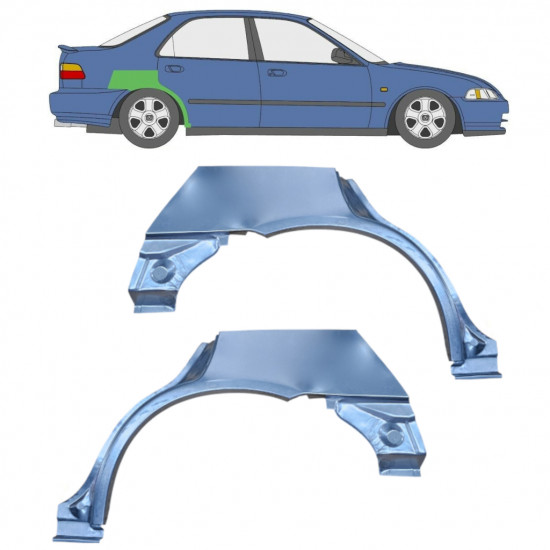 HONDA CIVIC 1991-1995 4 TÜR RADLAUF REPARATURBLECH / SATZ