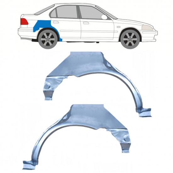 HONDA CIVIC 1995-2001 4 TÜR RADLAUF REPARATURBLECH / SATZ