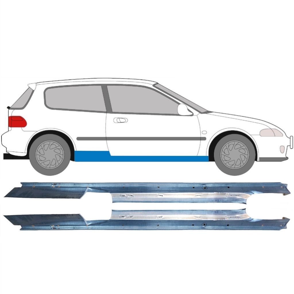 Reparaturblech Schweller Für Honda Civic 1991-1995 / Links+Rechts / Satz 9168