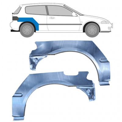 HONDA CIVIC 1991-1995 3 TÜR RADLAUF REPARATURBLECH / SATZ