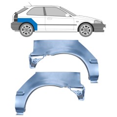 Reparaturblech Kotflügel hinten für Honda Civic EJ EK 1995-2001 / Links+Rechts / Satz 9163