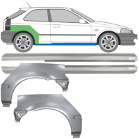Reparaturblech Schweller + Kotflügel hinten für Honda Civic EJ EK 1995-2001 / Links+Rechts / Satz 10664