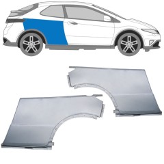Reparaturblech Kotflügel hinten für Honda Civic 2005-2011 / Links+Rechts / Satz 9617