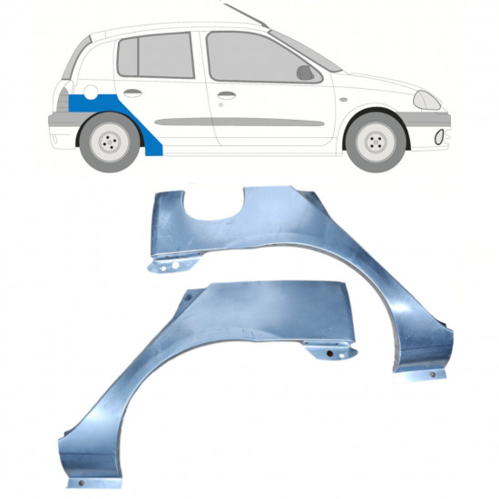 RENAULT CLIO 1998-2012 5 TÜR RADLAUF REPARATURBLECH / SATZ