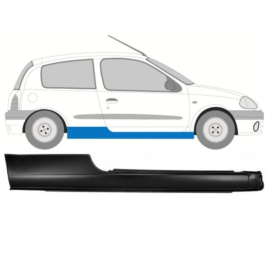 Voll schweller für Renault Clio II 1998-2012 / Rechts 17162