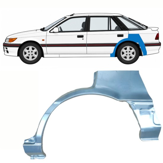 Reparaturblech Kotflügel hinten für Mitsubishi Colt 1988-1992 / Links 10796