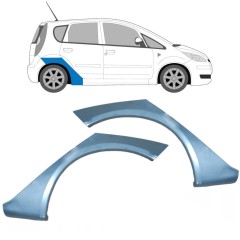 Reparaturblech Kotflügel hinten für Mitsubishi Colt 2004-2012 / Links+Rechts / Satz 9255