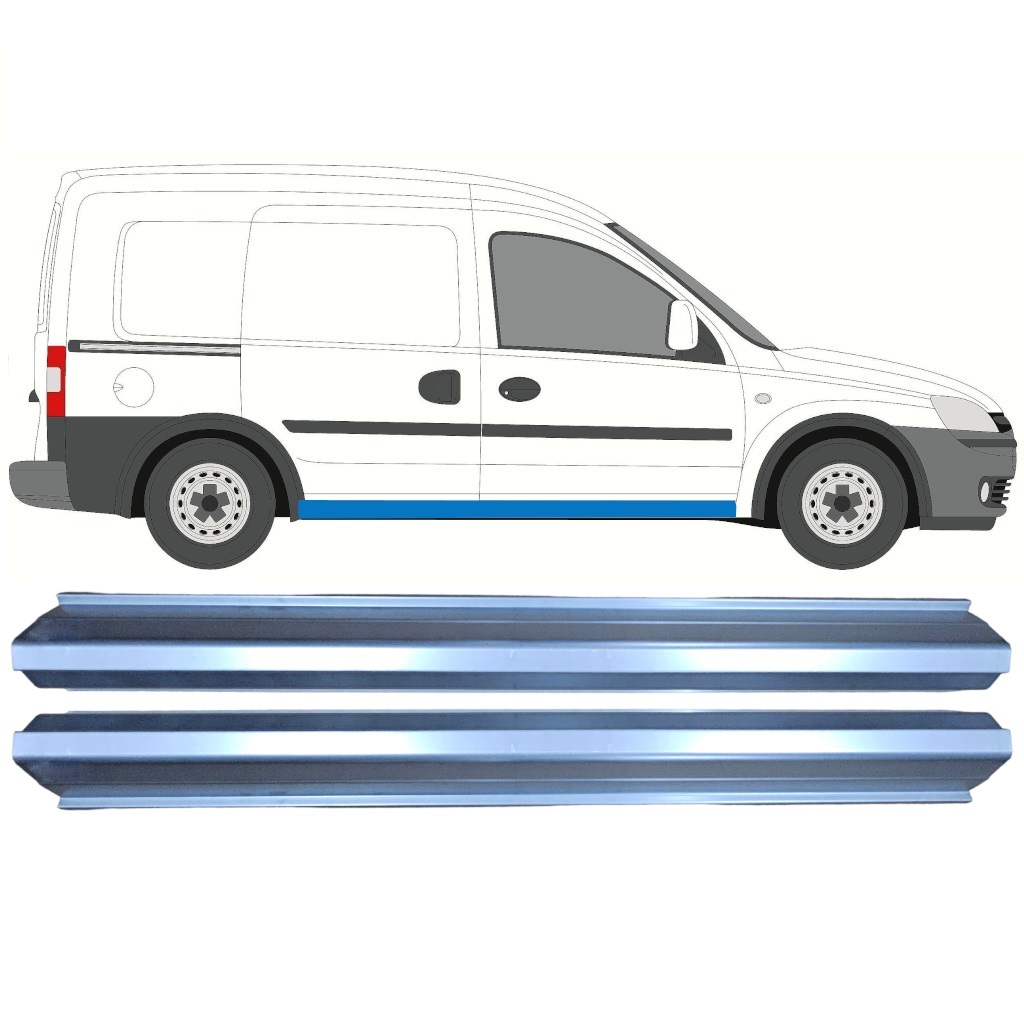 Reparaturblech Schweller Für Opel Combo C 2000-2010 / Links = Rechts (Symmetrisch) / Satz 10281