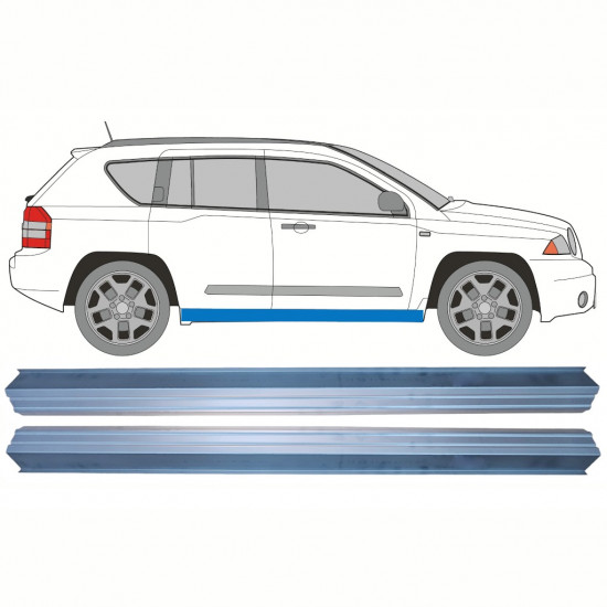 JEEP COMPASS 2006-2017 SCHWELLER REPARATURBLECH / RECHTS = LINKS / SATZ