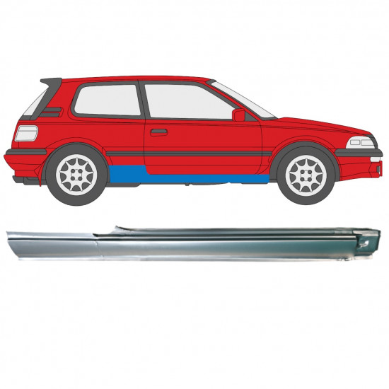 TOYOTA COROLLA 1987-1992 3 TÜR SCHWELLER REPARATURBLECH / RECHTS