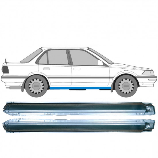 TOYOTA COROLLA 1985- 4/5 TÜR SCHWELLER REPARATURBLECH / SATZ