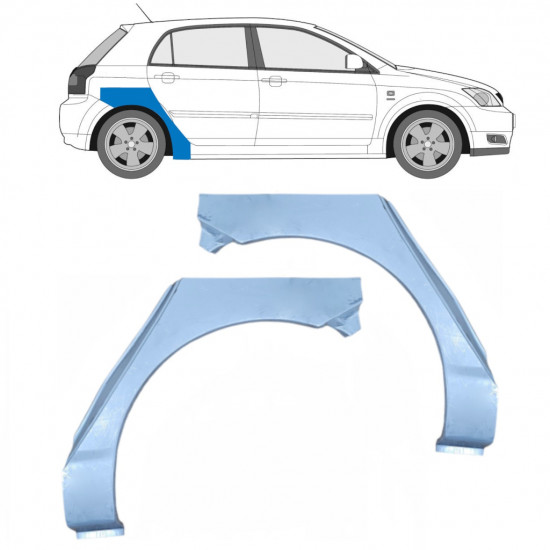 TOYOTA COROLLA 2001-2007 RADLAUF REPARATURBLECH / SATZ