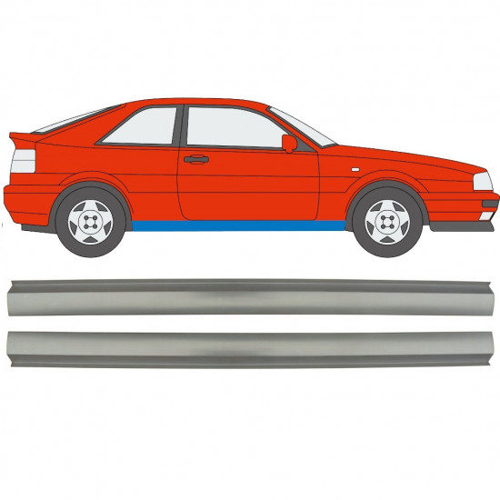 VW CORRADO 1987-1995 SCHWELLER REPARATURBLECH / RECHTS + LINKS / SATZ