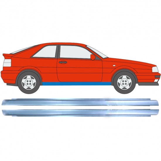 VW CORRADO 1987-1995 SCHWELLER REPARATURBLECH / RECHTS + LINKS / SATZ