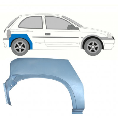 OPEL CORSA B 1993-2001 3 TÜR RADLAUF REPARATURBLECH / RECHTS