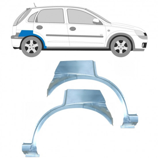OPEL CORSA 2000-2010 5 TÜR RADLAUF REPARATURBLECH / SATZ
