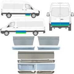 Reparaturblech innen + außen Tür für Volkswagen Crafter 2005-2017 / Links+Rechts / Satz 14494