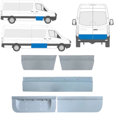 Reparaturblech außen Tür für Volkswagen Crafter 2005-2017 / Links+Rechts / Satz 14206