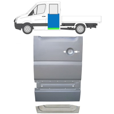 Reparaturblech für die hintere Tür, innen und außen für Volkswagen Crafter 2005-2017 / Links / Satz 14276